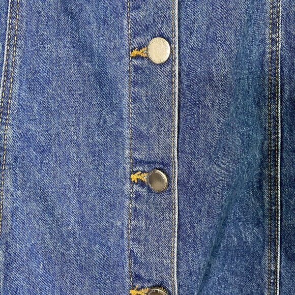 H&M Divided Jean Skirt Full Button Front Size 6 Align - Picture 5 of 5